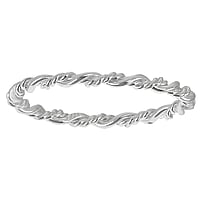 Silver ring Width:1,8mm. Shiny.  Eternal Loop Eternity Everlasting Braided Intertwined 8