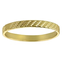Zilveren-ring met Goud-laagje (verguld). Breedte:2,4mm. Glanzend.  streep lijn ribbels