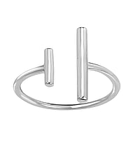 Silver ring Width:14mm. Bendable for adjustment and for wearing. Size adjustable from 50 to 64.