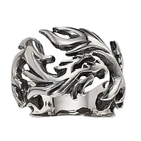 Silver ring Width:15,5mm.  Dragon