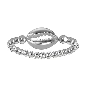 zilveren-ring Zilver 925 Kunststof Mossel