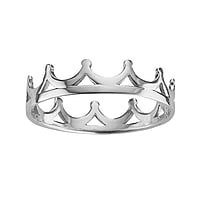 Silver ring Width:5mm. Shiny.  Crown