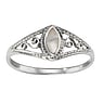 Bague en argent Argent 925 Nacre Feuille Motif_floral