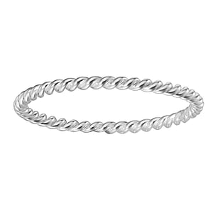 Silberring Silber 925 Ewig Schlaufe Endlos Spirale Streifen Rillen Linien