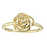 Silver ring Silver 925 PVD-coating (gold color) Flower Rose