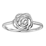 Silver ring Silver 925 Flower Rose