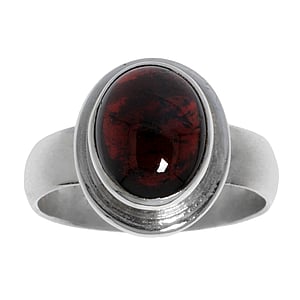 Silver ring with stones Silver 925 Garnet