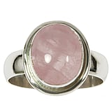 Bague en argent avec pierre Argent 925 Quartz rose