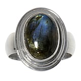 Silver ring with stones Silver 925 Labradorite