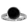 Stein Silberring Silber 925 Schwarzer Onyx