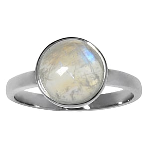 Silver ring with stones Silver 925 Rainbow Moonstone