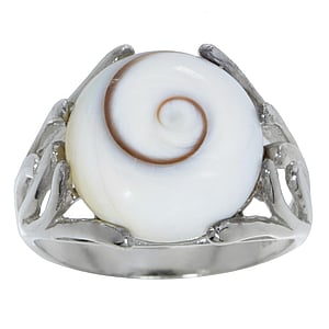 Silver ring Silver 925 rhodanized Shivas Eye Spiral