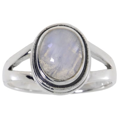 Anello In Argento Sterling 925 Con Gemma Di Topazio Blu Naturale
