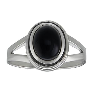 stenen-ring Zilver 925 Zwarte onyx