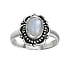Silver ring with moonstone Silver 925 Rainbow Moonstone Flower