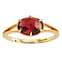 Silver ring with stones Silver 925 Garnet Gold-plated