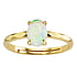 Silver ring with stones Silver 925 Synthetic opal Gold-plated
