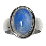 Bague en argent avec pierre Argent 925 Pierre de lune bleue