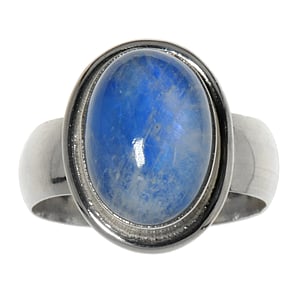 stenen-ring Zilver 925 Blauwe maansteen