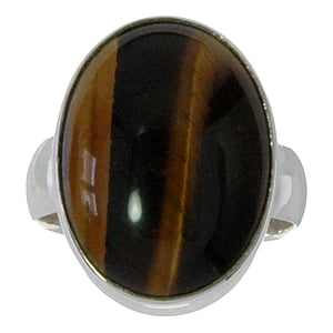 Silver ring with stones Silver 925 Tigers eye