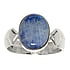 Bague en argent avec pierre Argent 925 Pierre de lune bleue Bandes Rayures Zbrure Triangle