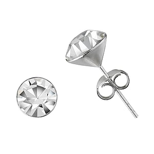 Silver ear studs Silver 925 Crystal