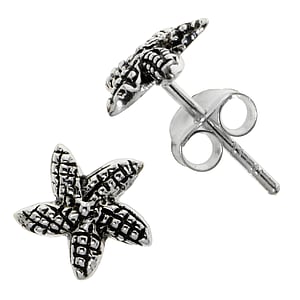 Silver ear studs Silver 925 Starfish