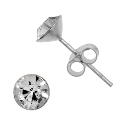 Orecchino a cerchio in argento rodiato da uomo Orecchino a cerchio in argento rodiato da uomo