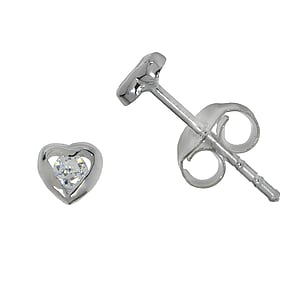 Pendientes de plata Plata 925 Cristal Corazn Amor