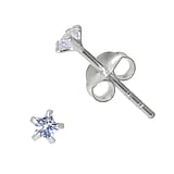 Silver ear studs Silver 925 zirconia Star