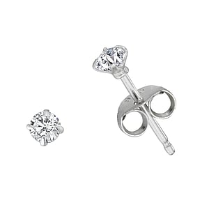 Silver stud earrings with zirkonia Silver 925 zirconia