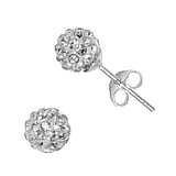 Silver ear studs Silver 925 Crystal