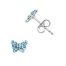 Kids earring Silver 925 Crystal Butterfly