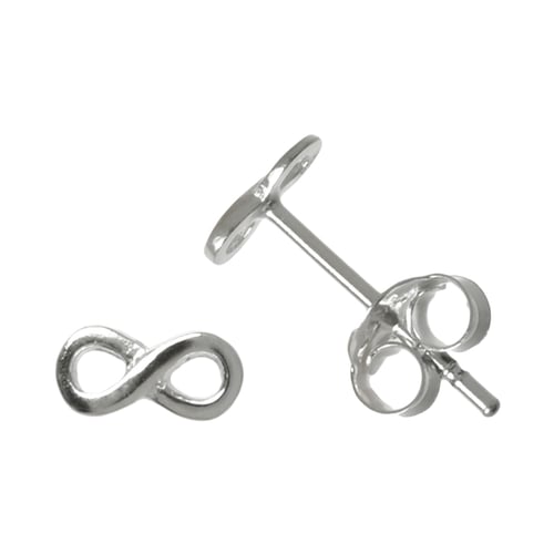 Silver ear studs 181 6mm BIJOUTERIA