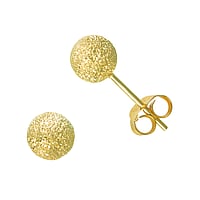 Silver ear studs with Gold-plated.
