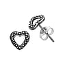 Silver ear studs Silver 925 Heart Love