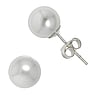 Silver ear studs Silver 925 Synthetic Pearls