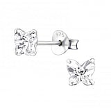 Kids earring Silver 925 Premium crystal Butterfly