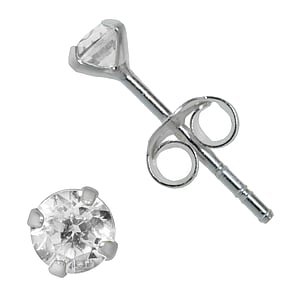 Silver stud earrings with zirconia Silver 925 zirconia
