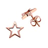 Titanium ear studs Titanium PVD-coating (gold color) Star