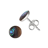 Silver ear studs Silver 925 Abalone