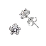 Pendientes de plata Plata 925 Circonita Flor