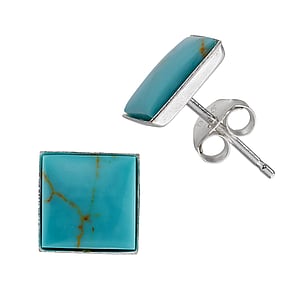 Silver ear studs Silver 925 Turquoise