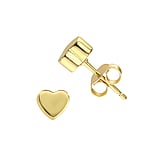 Silver ear studs Silver 925 Gold-plated Heart Love