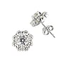 Silver ear studs Silver 925 zirconia Flower