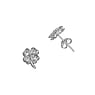 Silver ear studs Silver 925 zirconia Leaf Plant_pattern