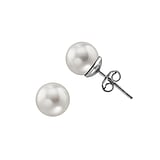 Silver ear studs Silver 925 High quality synthetic pearl with a crystal core