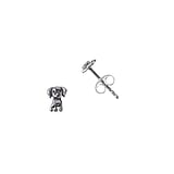 Silver ear studs Silver 925 Dog Wolf