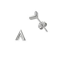 Clous d'oreille en argent Largeur:5,5mm. Longueur:6mm. brillant.