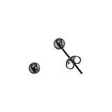 Silver ear studs Silver 925 Black Ruthenium plating